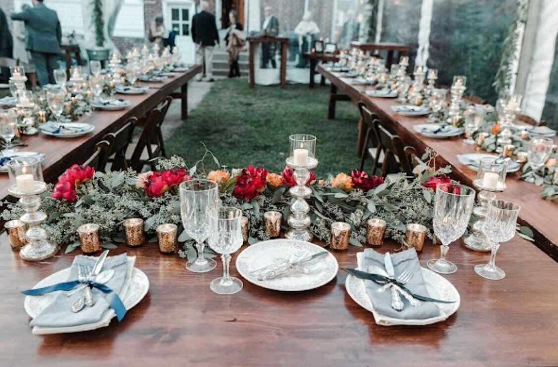Wedding table set up
