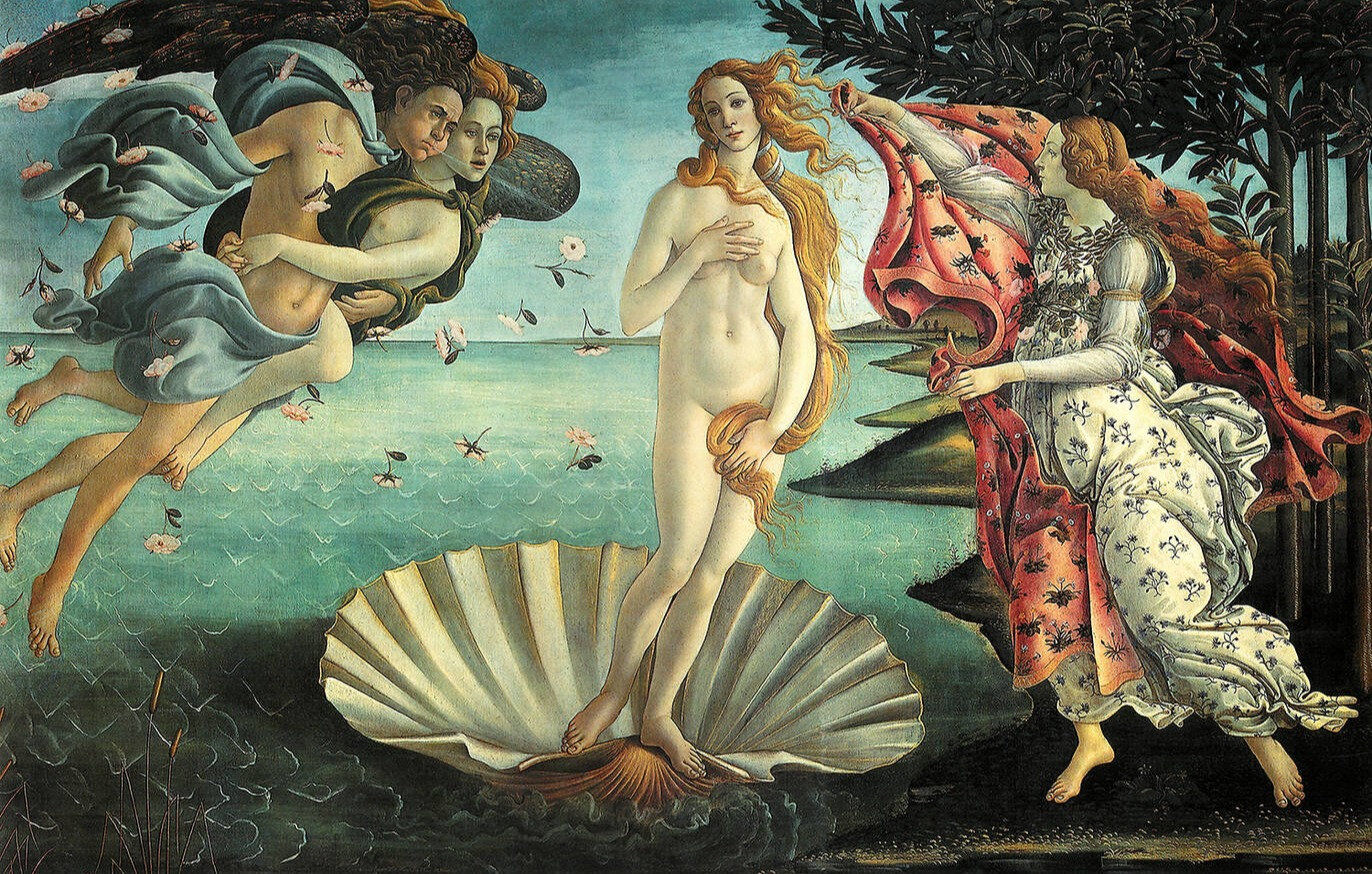 Sandro Botticelli, The Birth of Venus,
1484–1486