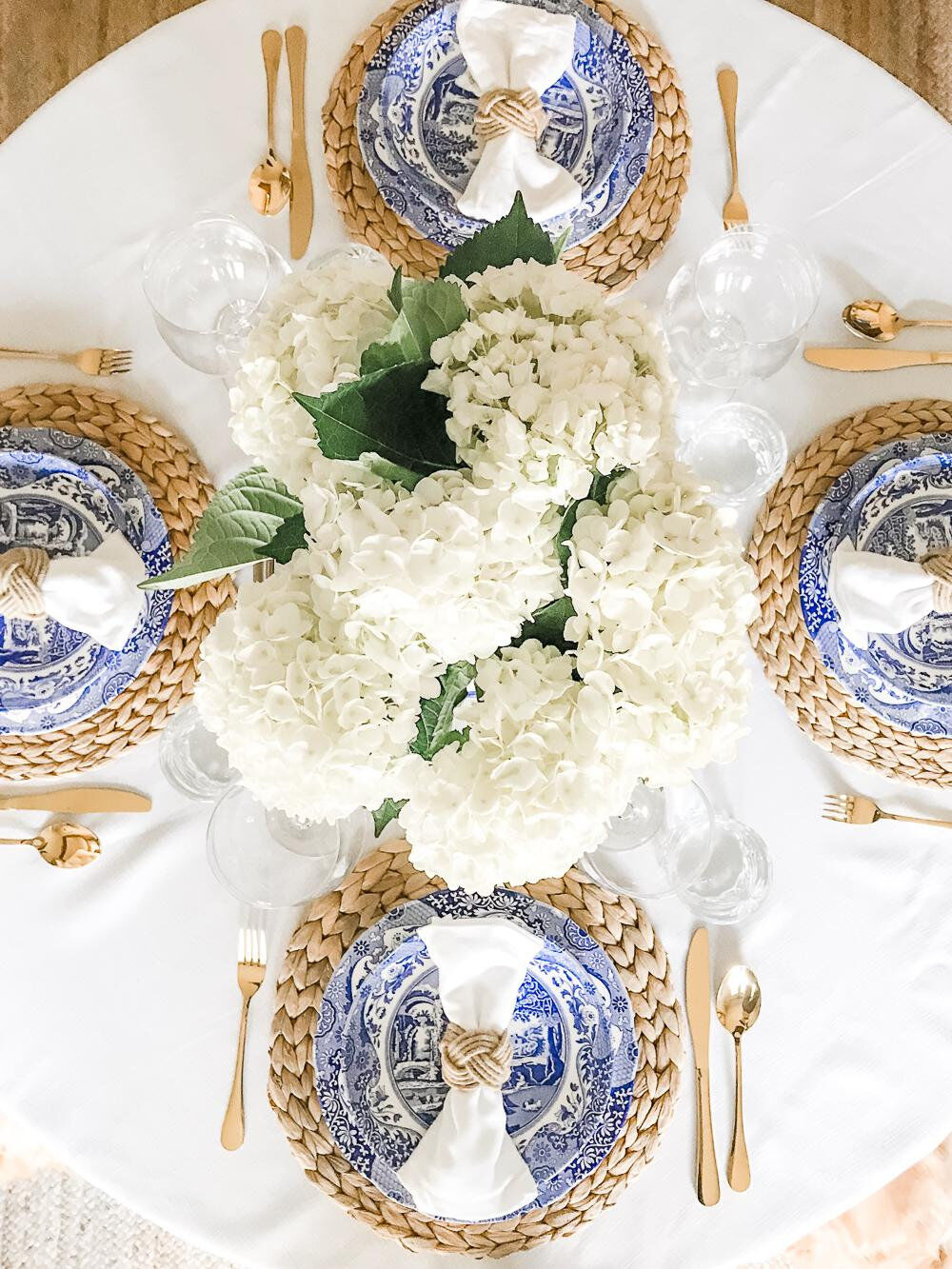 Blue dinnerware