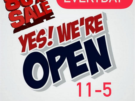 80% OFF thru closing-time Sunday January 23rd!