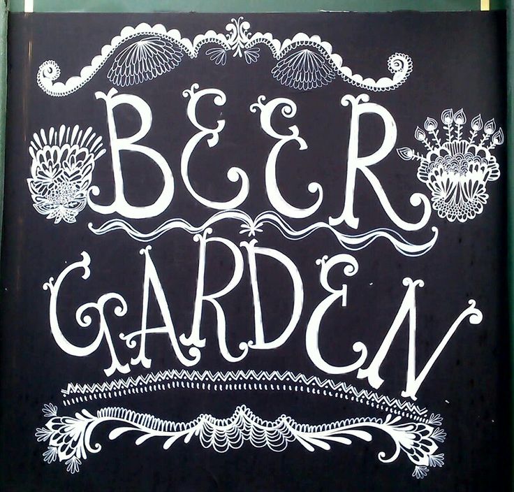 Beer garden sign