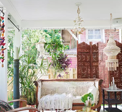 Vintage porch staging by Ann VanderWiel Wilde / The Wilde Project