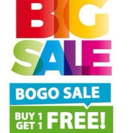 Colorful bogo flyer