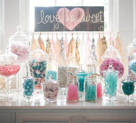 multi-color candy buffet