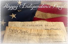 US Flag and Declaration of Independence Document