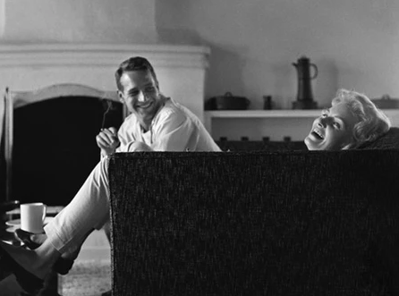 Happy couple at home