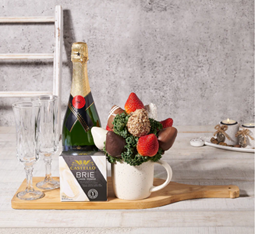 Champagne and strawberries