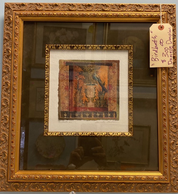 Botanical art print in gold frame