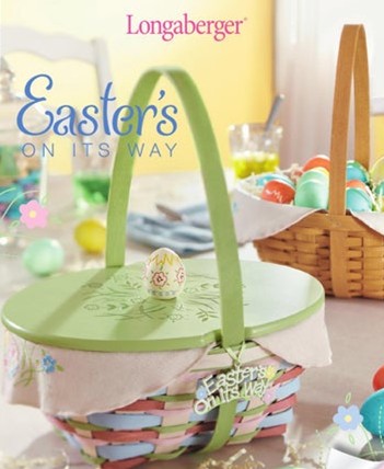 Easter basket with wood lid