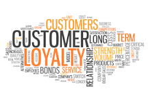 Customer loyalty word collage