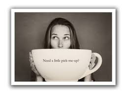 Woman sipping a giant coffee cup