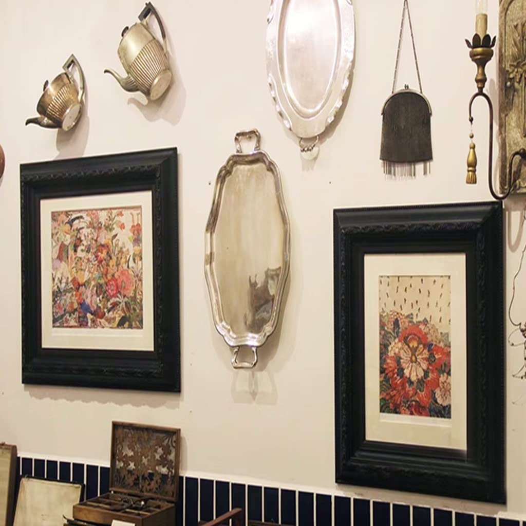 Silver plate and mixed media wall collage