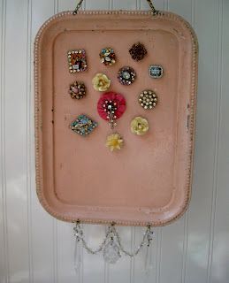 Painted serving tray message board