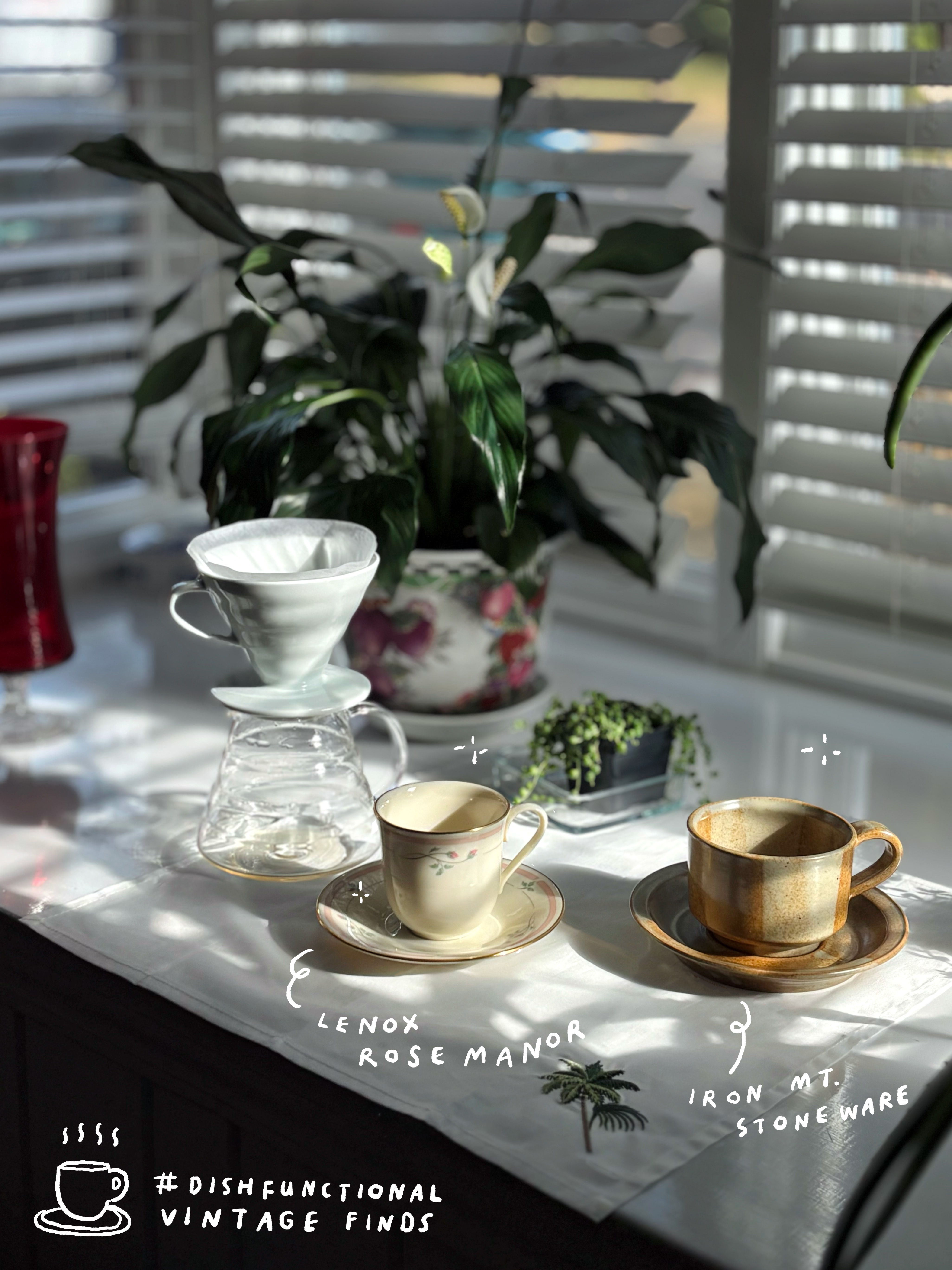 Morning coffee set up