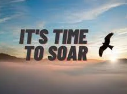 Eagle flying through the sky